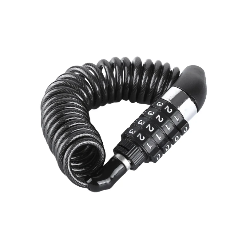 Велосипедный замок стальной трос цепь пароль безопасности 4-значный