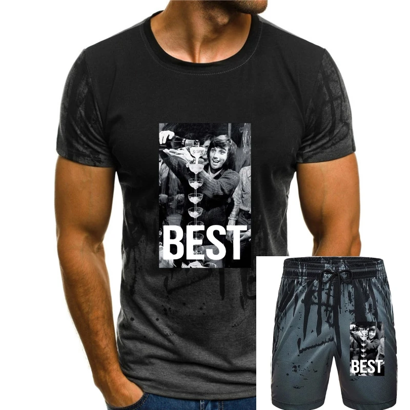 

T-Shirt PHOTO GEORGE BEST Moet white the happiness is have my T-Shirt New