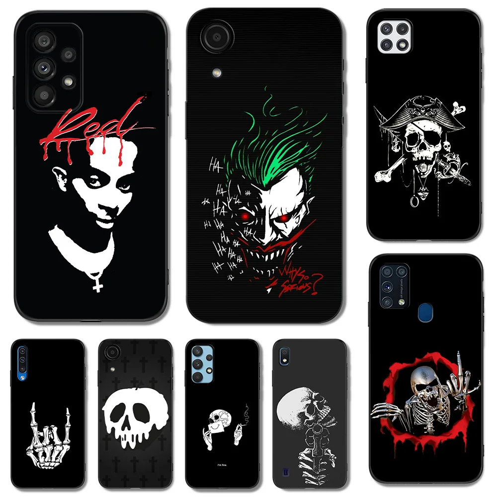 Черный чехол из ТПУ для Samsung Galaxy J1 Mini J3 J5 J7 2015 2016 2017 PRIME NEO маска на пальцах и черепа