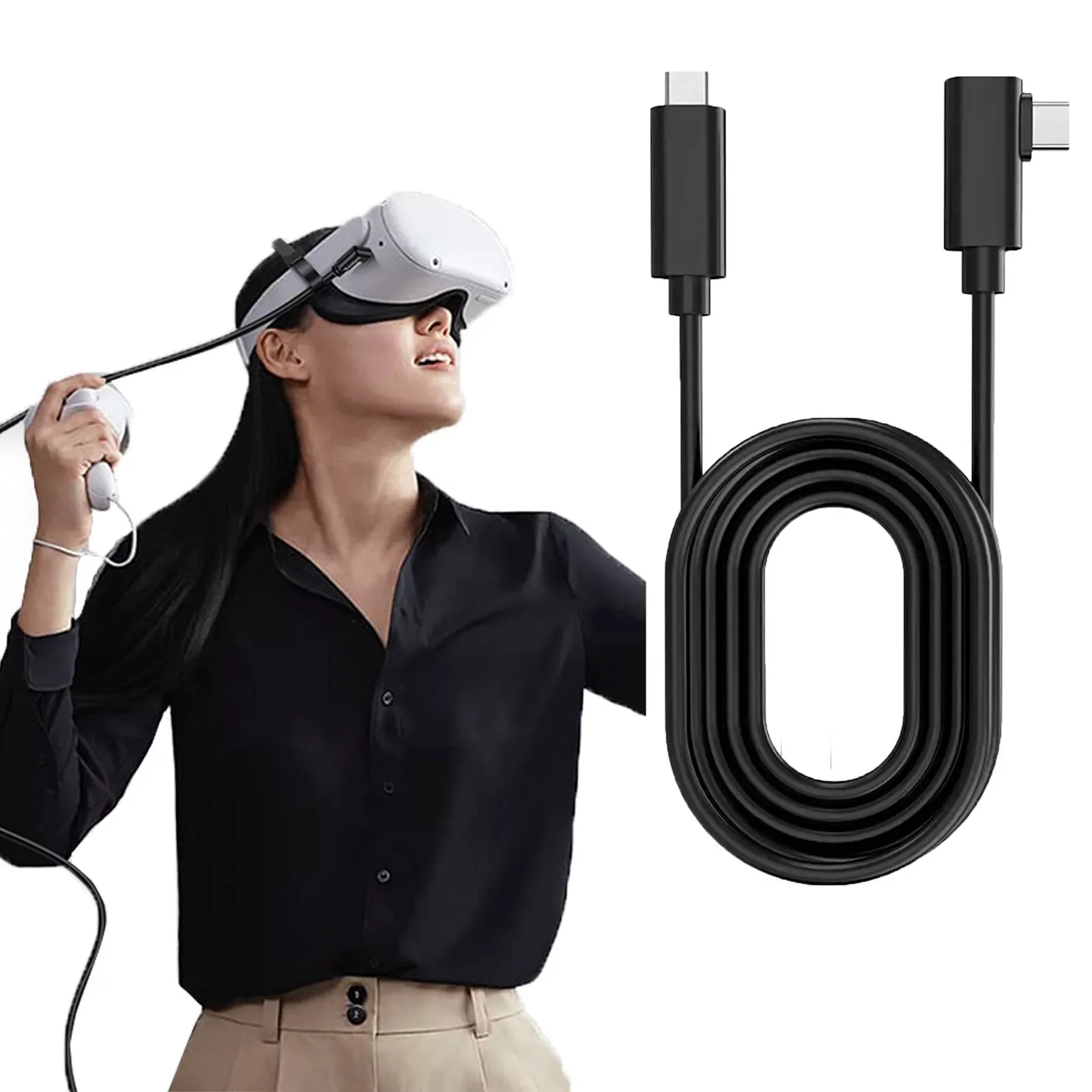 

NEW2023 5m Vr Glasses Usb 3.1 Type C Data Cable For Oculus Quest 2 Link Games Headset Fast Charging Usba To Type-c Line Очки