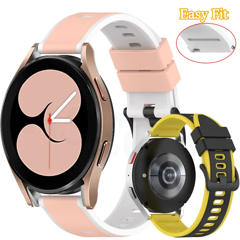 

Ремешок силиконовый для Samsung Galaxy Watch 4/5 44 мм 40 мм/4 Classic 42 мм 46 мм/Active 2 40 44 мм/браслет 20 мм ремешок для часов 5 Pro 45 мм