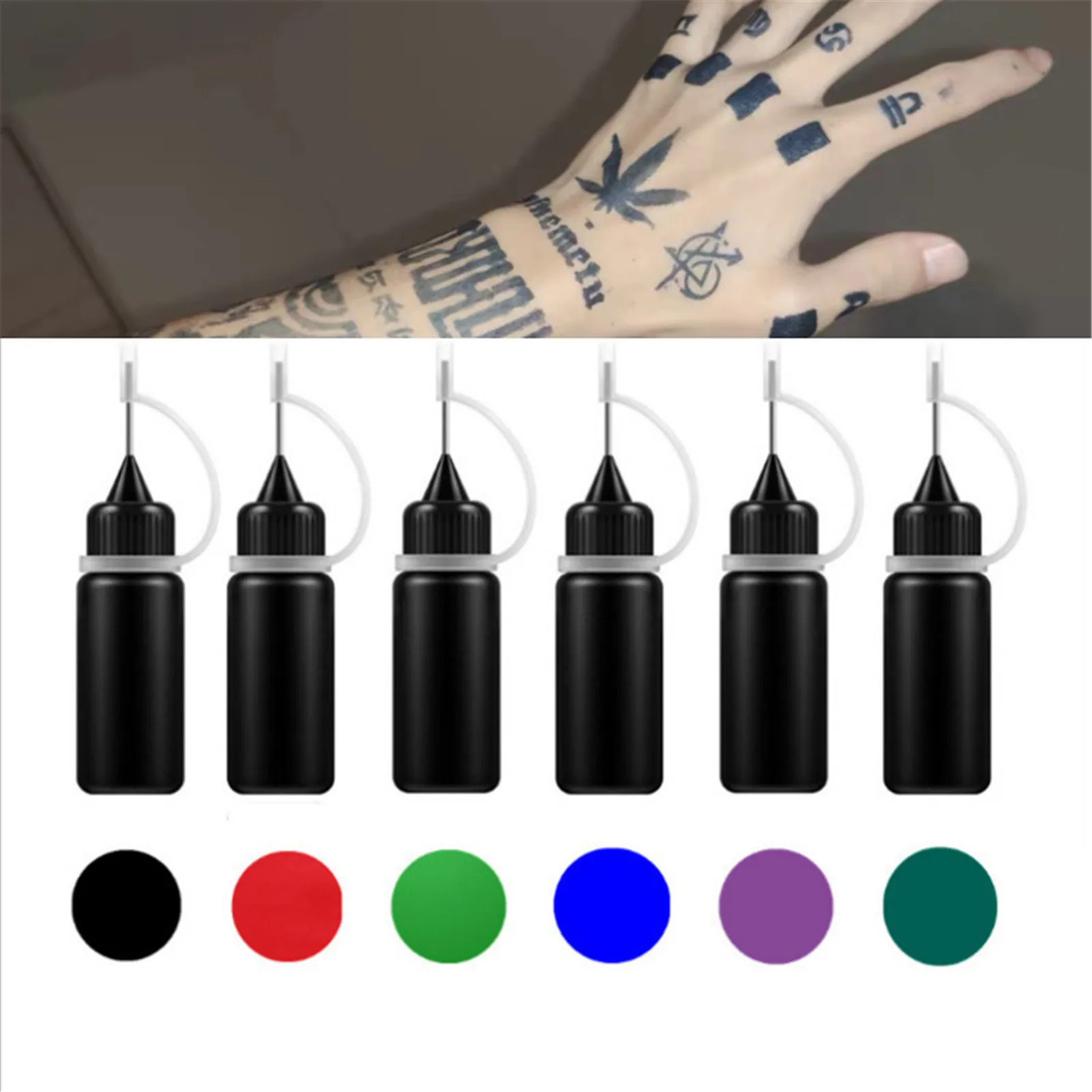 

6 Colors Temporary Henna Tattoo 10ml Juice Ink Natural Organic Fruit Gel For Body Paint Lasting Safe Waterproof DIY Tattoo Paste
