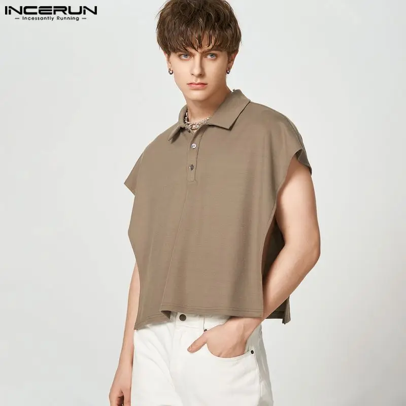 

Повседневные фонарики, новые мужские однотонные трикотажные фонарики, стильные мужские свободные удобные короткие безрукавки, модель 2023