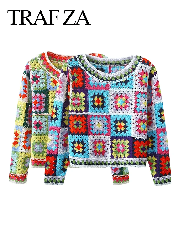 

Женский вязаный свитер с круглым вырезом, разных цветов