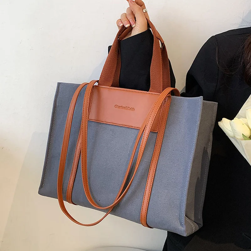 

Высококачественные холщовые женские сумки из кожи, большие Наплечные сумки для женщин, вместительные дамские сумочки, кошельки, сумка для покупок