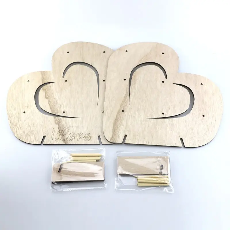 

2pcs Wooden Heart Candy Sweet Cart Wall Display Stand Birthday Party Supplies Baby Shower Wedding