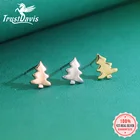 TrustDavis настоящие серьги из серебра 925 пробы милые серьги в рождественском стиле для женщин Рождественский подарок ювелирные изделия DS2349