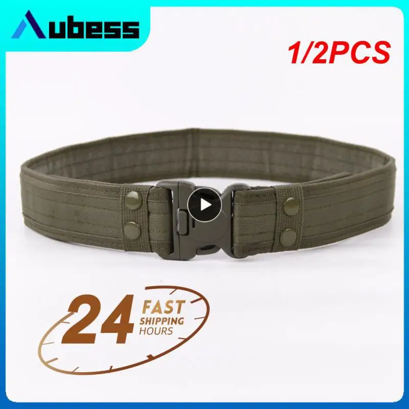 

1/2PCS Quick Release Military Tactical Belt Army Style Combat Belts Fashion Men Camouflage Canvas Waistband Outdoor Hunting