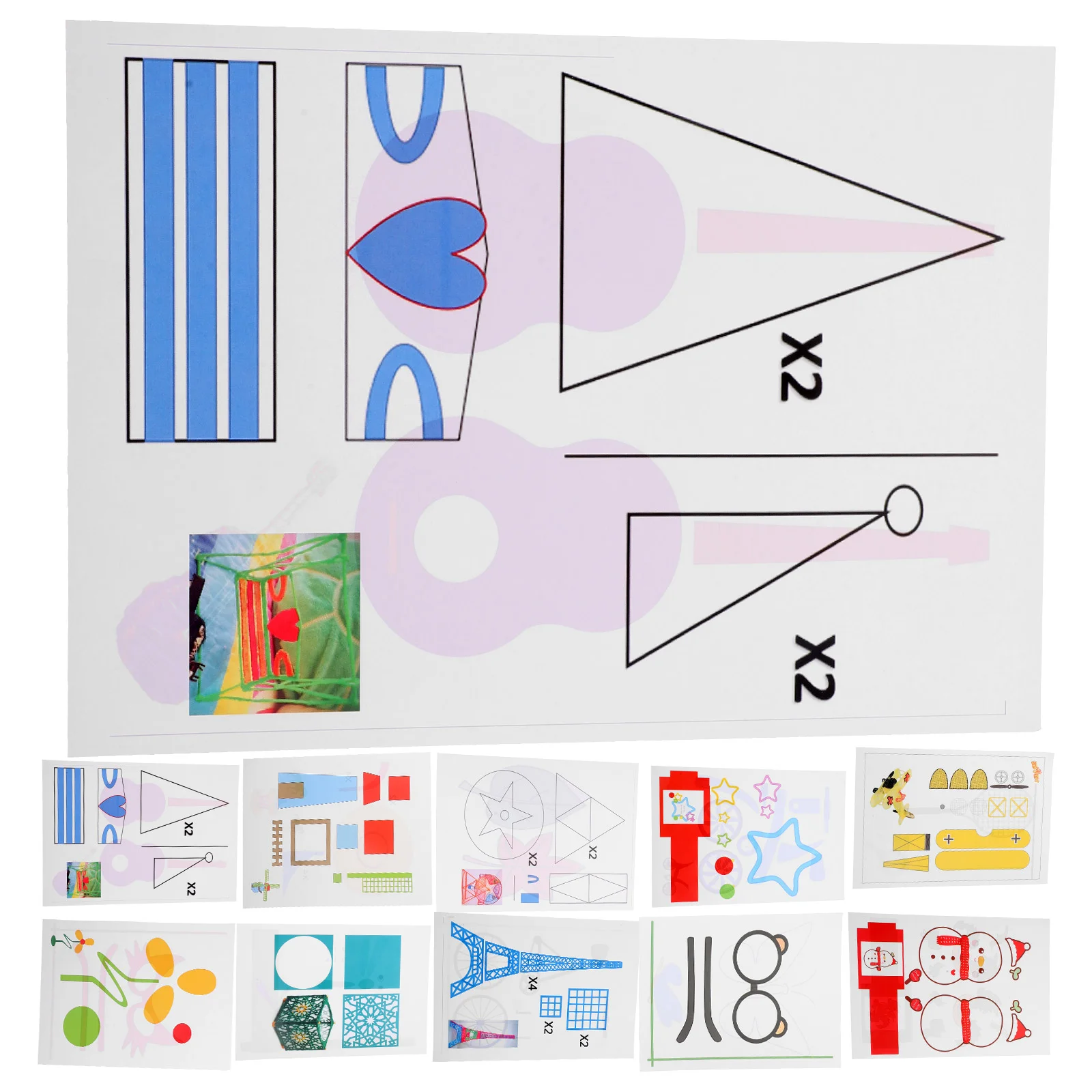 

17 Pcs 3d Printing Album Drawing Molds Kids DIY Gift Present Graffiti Template Pen Paper Practice Child Color