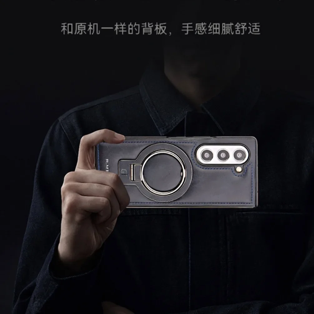 Кожаный чехол с кольцом-держателем магнитные беспроводные зарядные Чехлы для