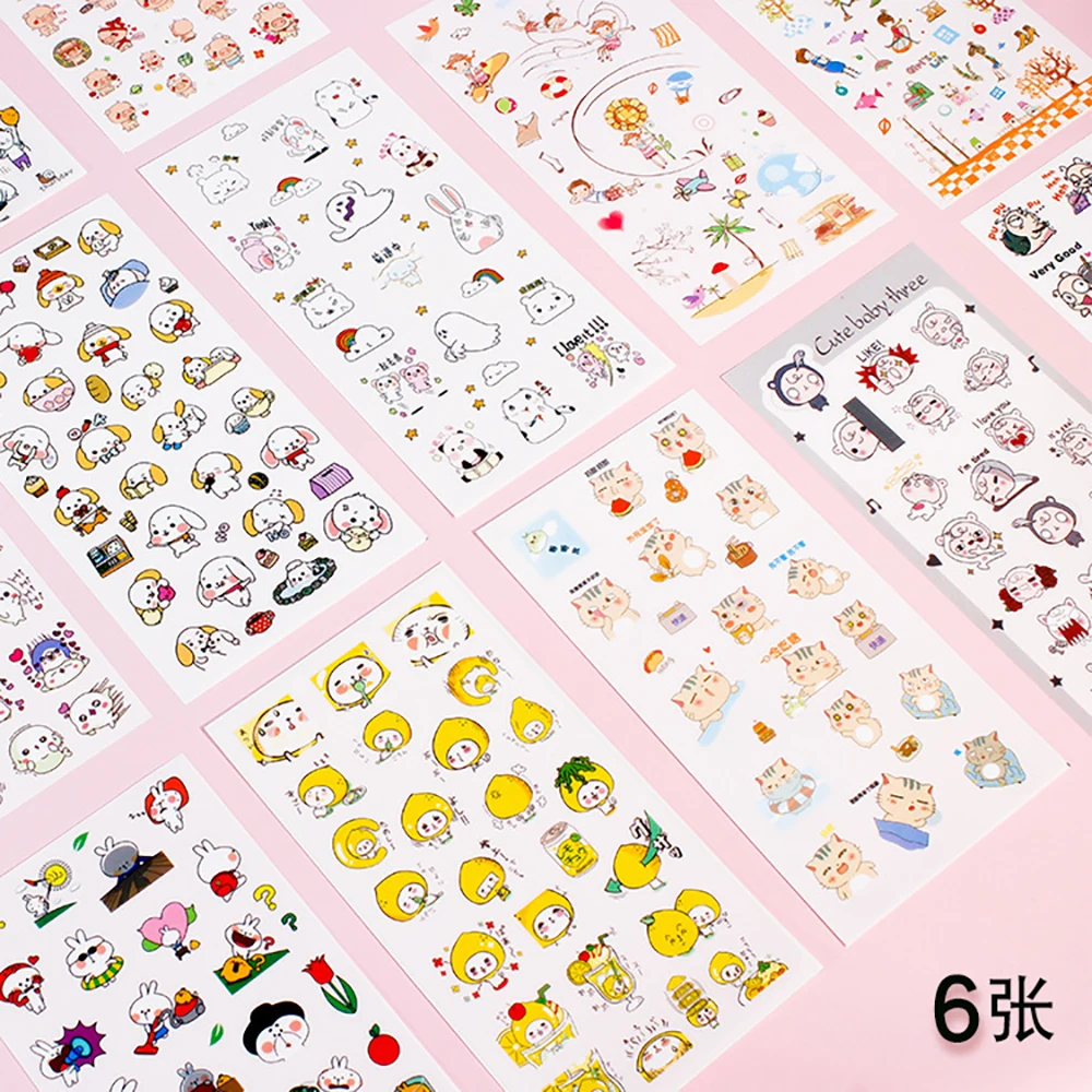 

Cartoon Hand Account Student Scrapbooking DIY Craft Stickers Stationery Sticky Notes Hand Account Portable Decorative Stickers