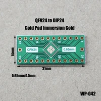 high quality 1pcslot qfn24 to dip24 adapter pin pitch 0 5 0 65mm pcb board converter dip converter wp 042