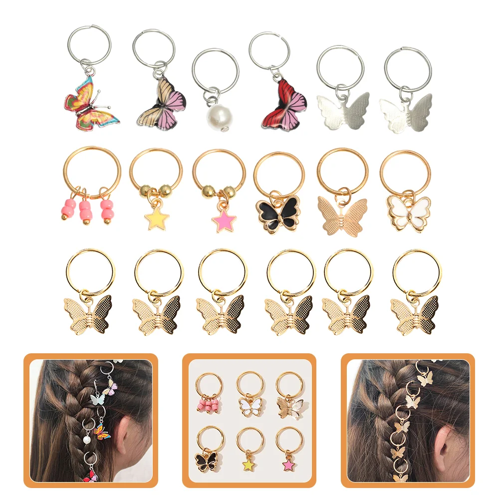 

Hair Cuffs Jewelry For Rings Butterfly Dreadlock Braid Braids Charms Dreadlocks Women Braiding Accessories Clips Beads Crochet