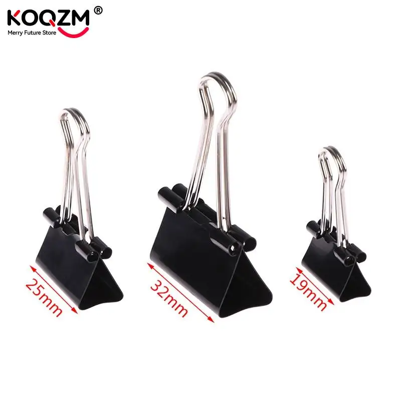 Металлические зажимы KOQZM черные 10 шт.