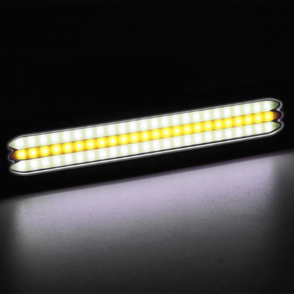 

DC 12V Fog Light Strip DRL Daytime Running Driving Lamp Three Modes Ultra-thin Universal Waterproof 26CM White