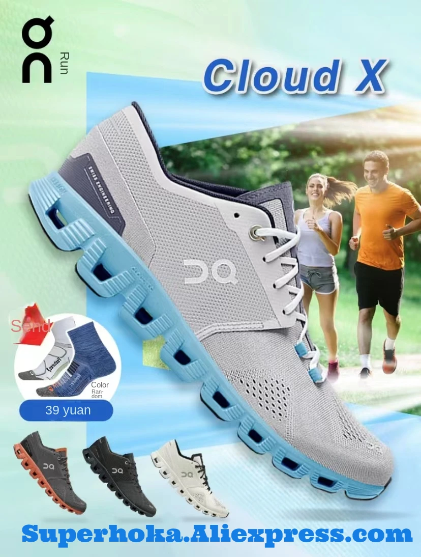 

New Original On Cloud X1 Large Size Spring Autumn Fashion Sneakers Men Women's Long-Distance Outdoor Road Running Sport Shoes