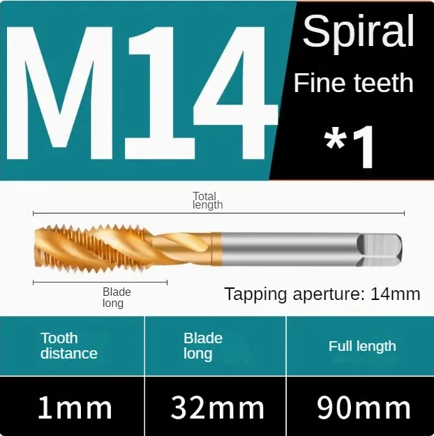 

Экструзионный метчик с титановым покрытием M2-M24