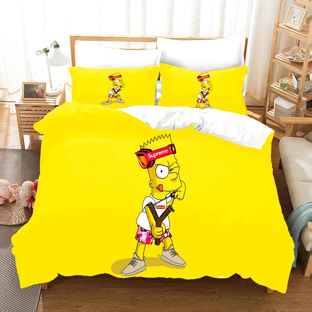 

3D Cartoons effect duvet cover queen double bed, bedding set, Cartoons style quilt set, suitable for teens, ladies, children