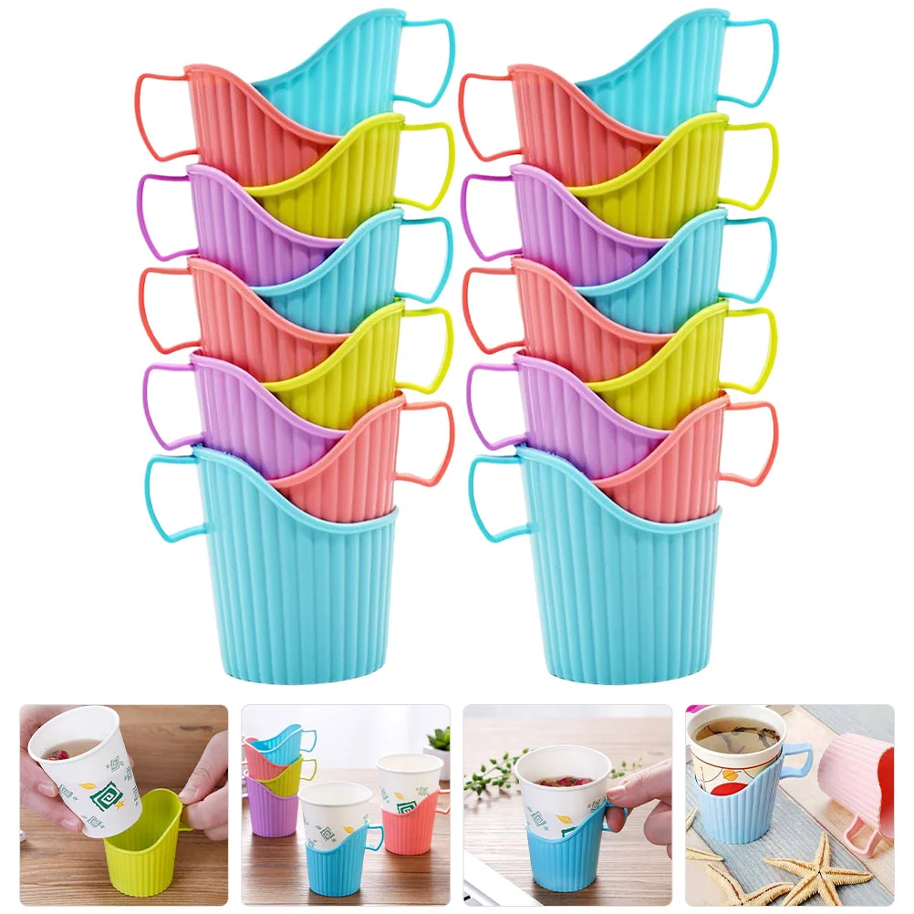 

Disposable Paper Cup Holder Office Accessory Anti-hot Desktop Convenient Sleeve