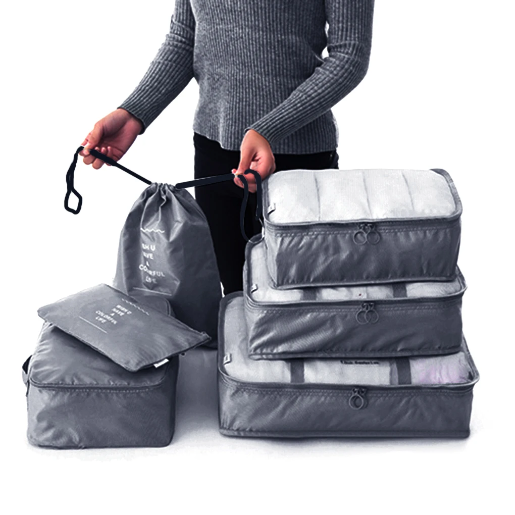 

6 шт. Набор дорожный Органайзер сумка для хранения Комплект органайзер для одежды сумки сумка чемодан домашний сумки для шкафа контейнер