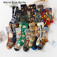socks womens stockings literary retro french tide socks autumn and winter cotton high top couple mid tube socks wholesale