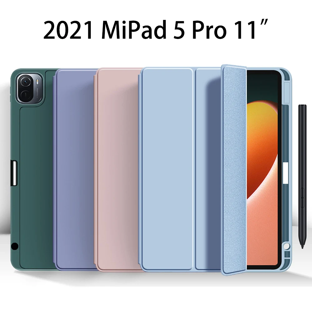 

Пеналы для Mi pad 5, чехол 2021 для Xiaomi Pro 11, чехол, быстрая зарядка, чехол для карандашей для Xiao Mi pad 5, чехол для умного сна