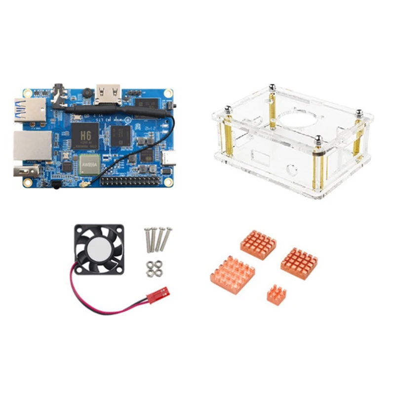 Для Orange Pi 3 LTS макетная плата Allwinner H6 чип 2 Гб ОЗУ 8 ГБ EMMC память встроенная Prog RAM ming