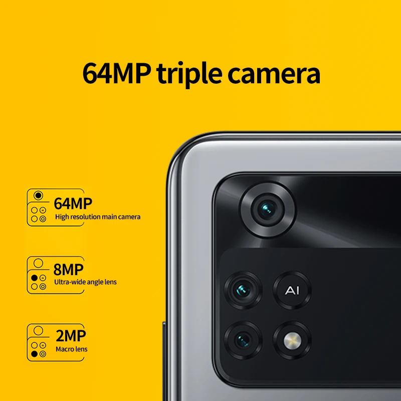 global version poco m4 pro 4g smartphone 128gb256gb nfc helio g96 octa core 90hz 6 43 fhd 64mp camera 33w pro free global shipping