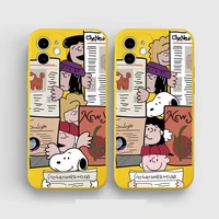 snoopy silicone mobile cartoon phone cases for iphone 13 12 11 pro max mini xr xs max 8 x 7 se 2022 fashion couple soft shell