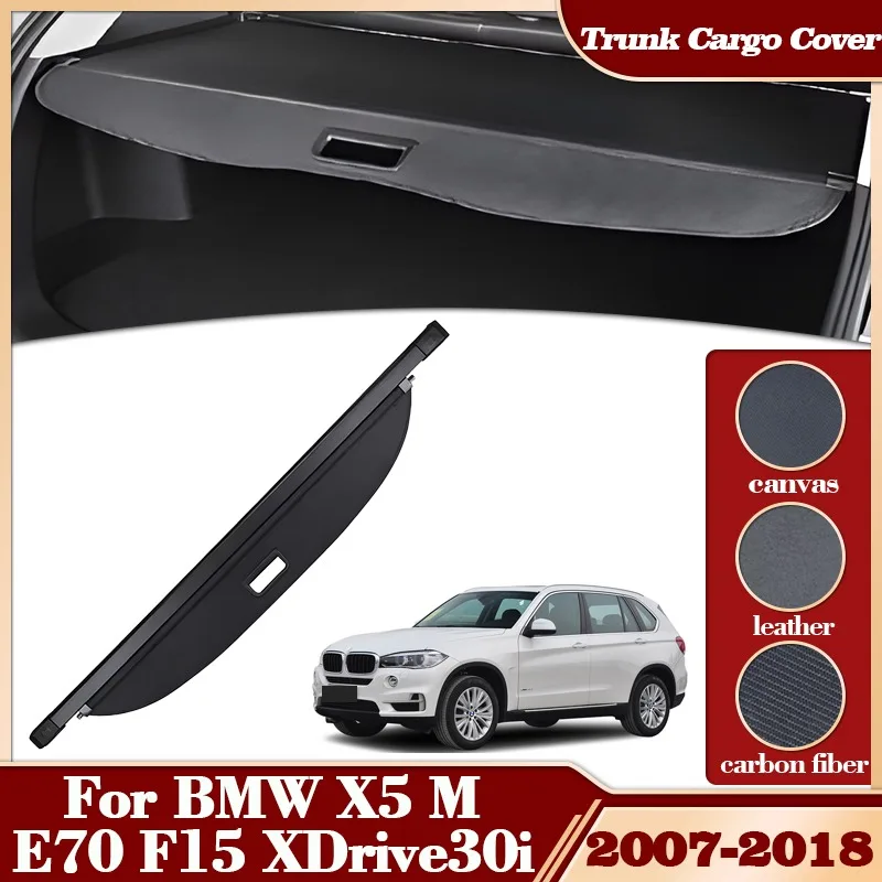 Фото Для BMW X5 M E70 F15 XDrive30i 2007-2018: Выдвижная водонепроницаемая багажная полка-органайзер, устойчивая, для хранения в багажнике автомобиля, аксессуар для авто №1