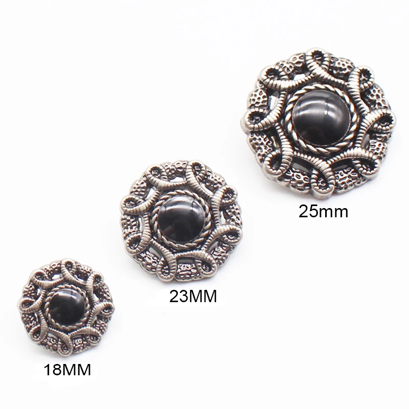 Новинка винтажная серебряная круглая ручная строчка разных размеров Цветочная