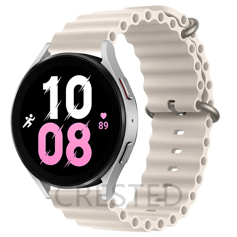 Ремешок 20 мм 22 для Samsung Galaxy Watch 7/6/5/4/5 Pro/6 classic 44 40 силиконовый спортивный браслет correa