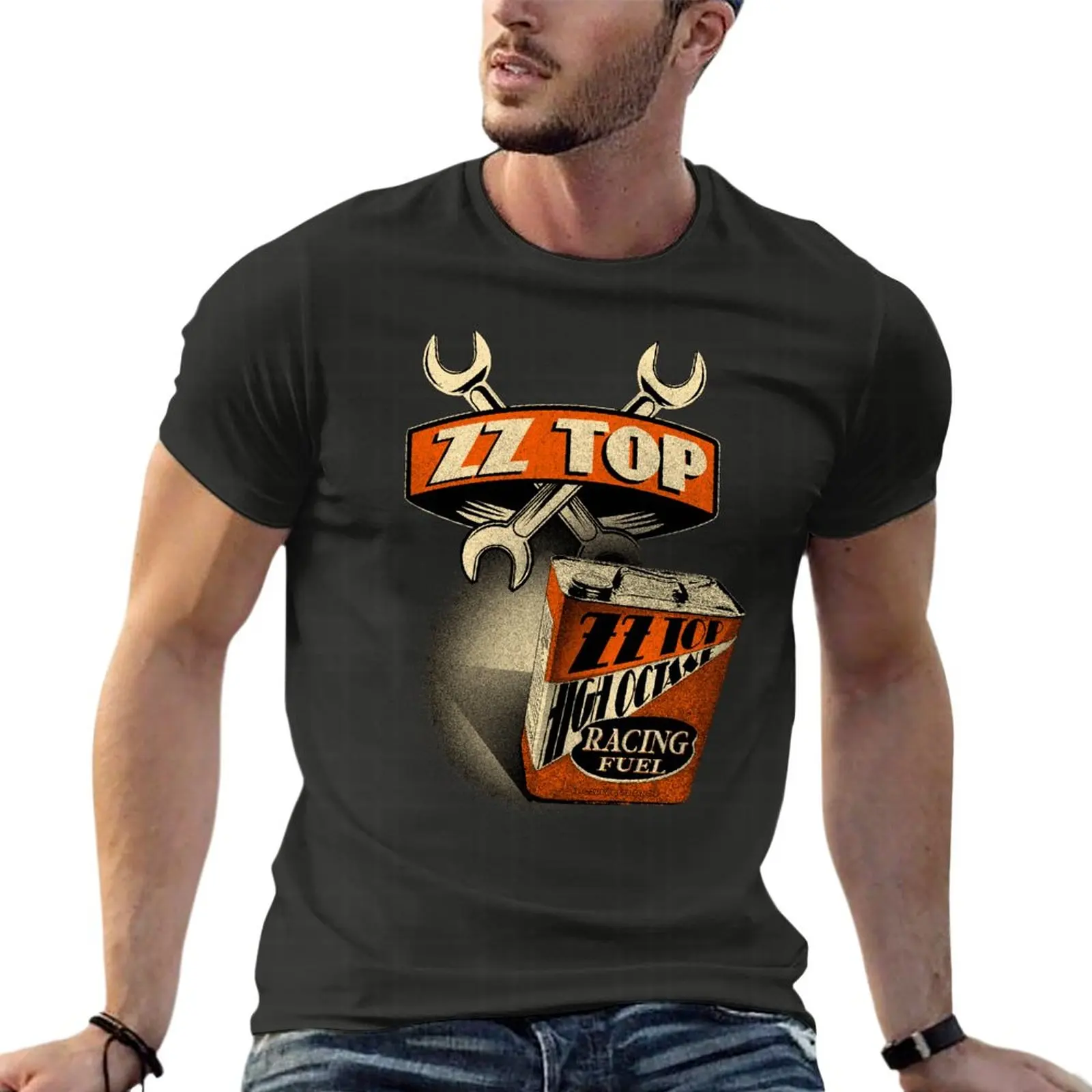 

Zz Top High Octane Racing Fuel Oversize T Shirt Custom Men'S Clothing 100% Cotton Streetwear Big Size Top Tee