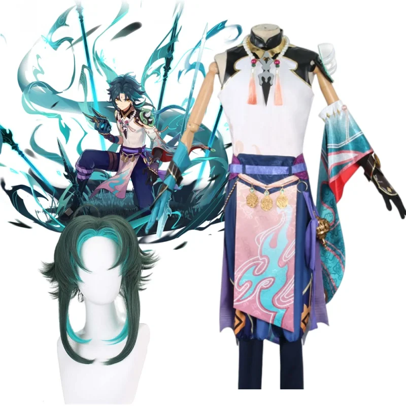 

Anime Genshin Impact Xiao Saccharose Cosplay Costume Game Halloween Clothes