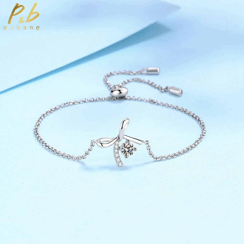 

Женский браслет из серебра 925 пробы, с муассанитом