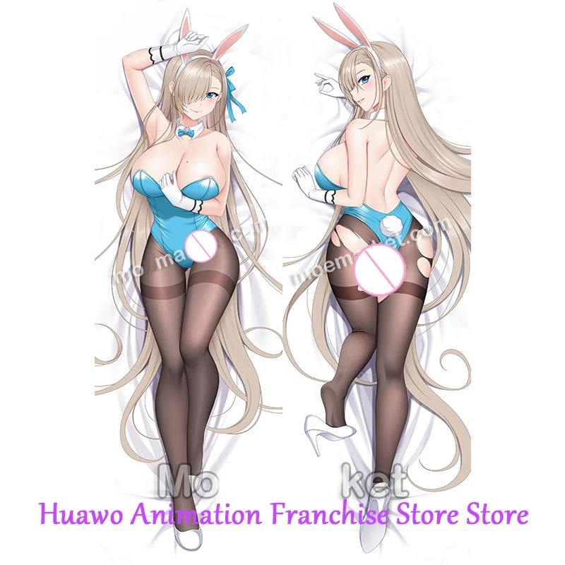 Подушка Наволочка дакимакура аниме Asuna Ichinose синяя Банни девочка на борту