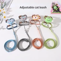 cat go out leash anti break cat chest and back pet harness leash breast lifting cat supplies harness fashion cat accessories