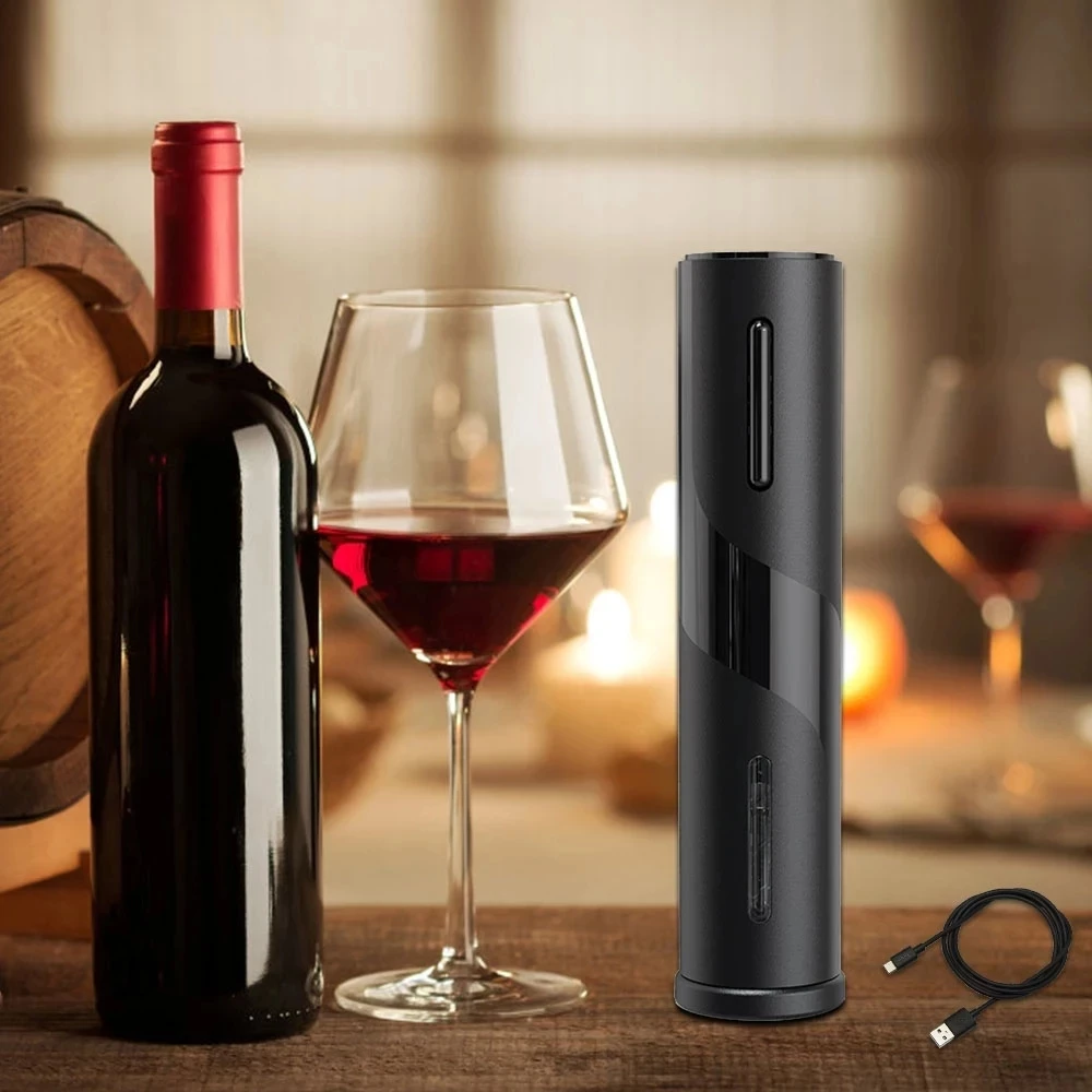 

Electric Wine Opener Rechargeable/Battery Automatic Corkscrew Wine Bottle Opener with Foil Cutter Kitchen Tool Can Opener