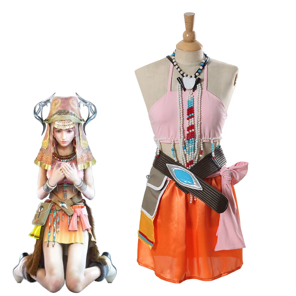 Oerba Dia Vanille Косплей Игра FFXIII Костюм Женский Сексуальный Милый Бикини Юбки Хэллоуин