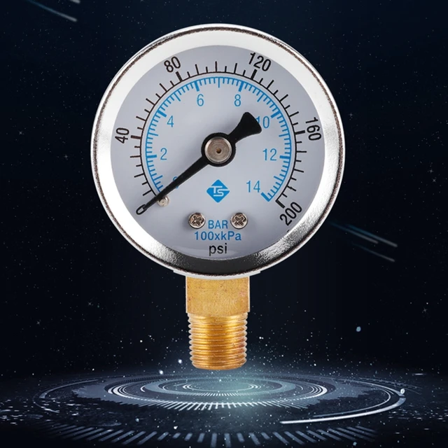 Kompakte Wasser Manometer Dial Meter Gauge 1/8 NPT für bar/psi Messung -  AliExpress