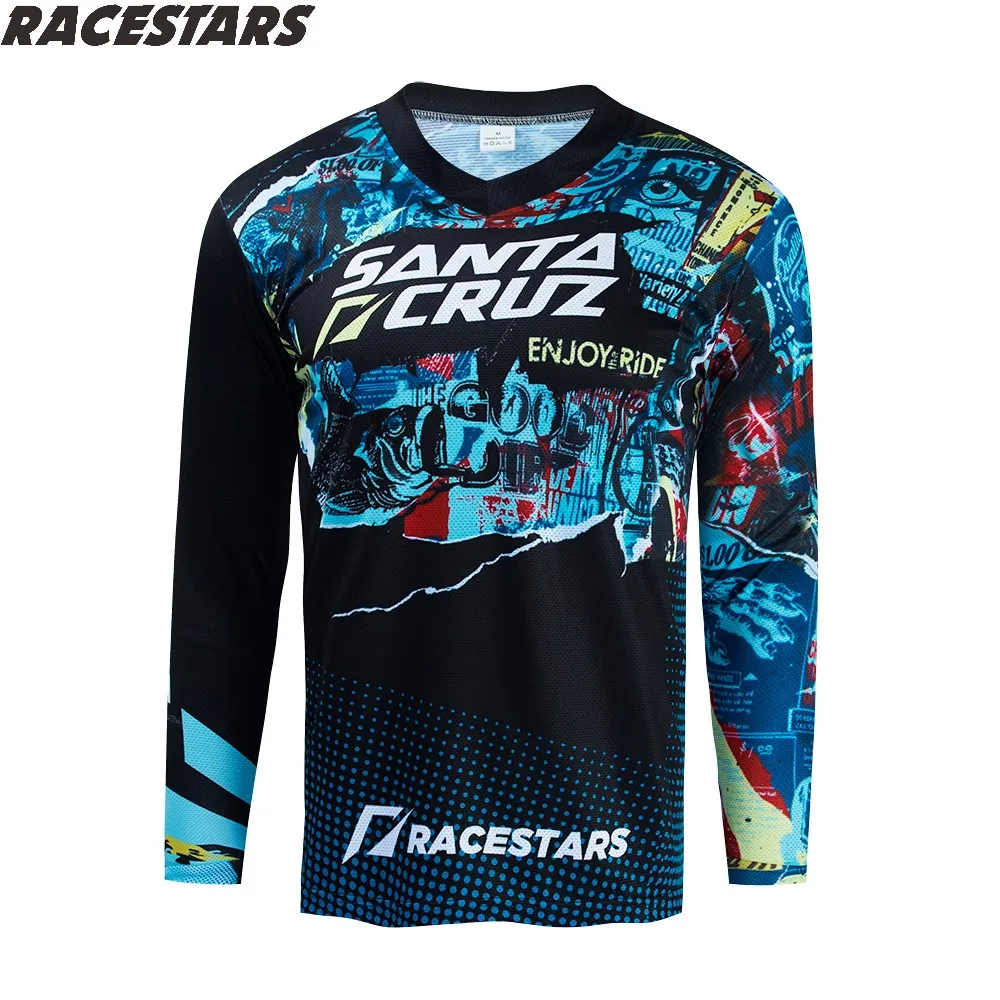

В наличии SANTA CRUZ Джерси для мотокросса велосипеда BMX горный велосипед с длинным рукавом эндуро гоночные рубашки Велоспорт Джерси DH MTB