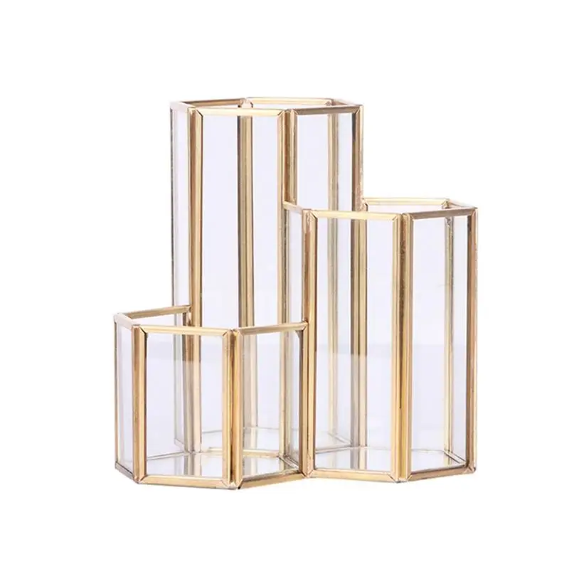 

Nordic Ins Hexagonal Combination Tabletop Storage Pen Holder Gold Desktop Pen Holder Accessories Stationery Organizer