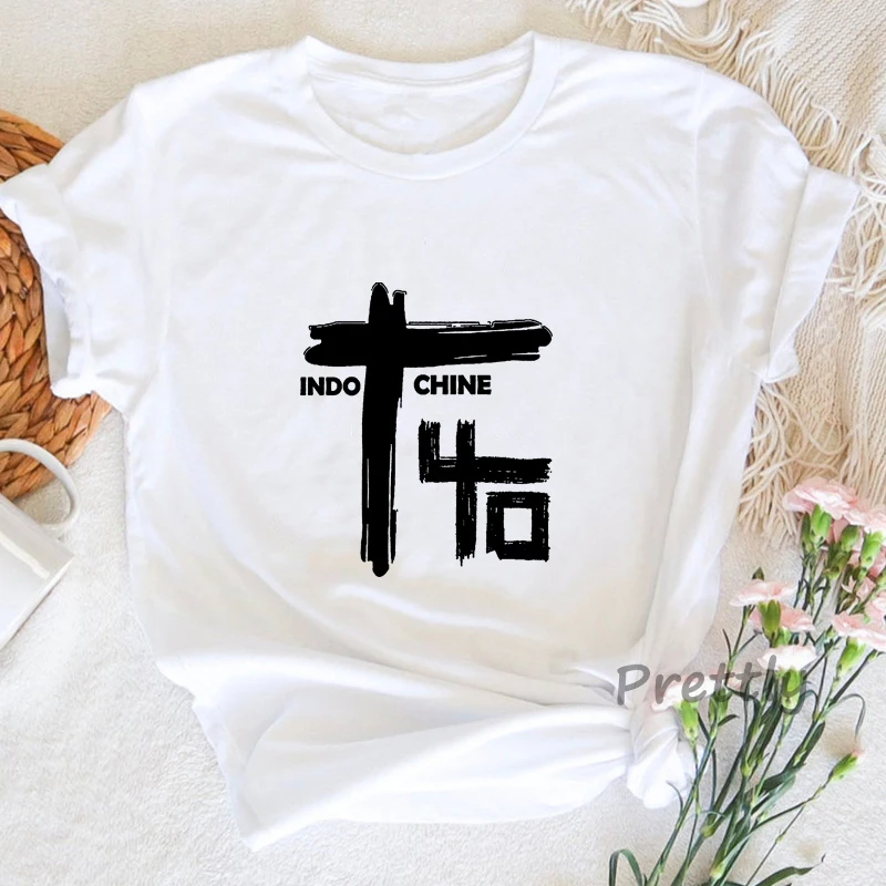 

Women Unique Indochina Central Tour T Shirt Girl Graphic Printed Fashion Harajuku 2023 Clothes Causal Female Y2K Tops Tee