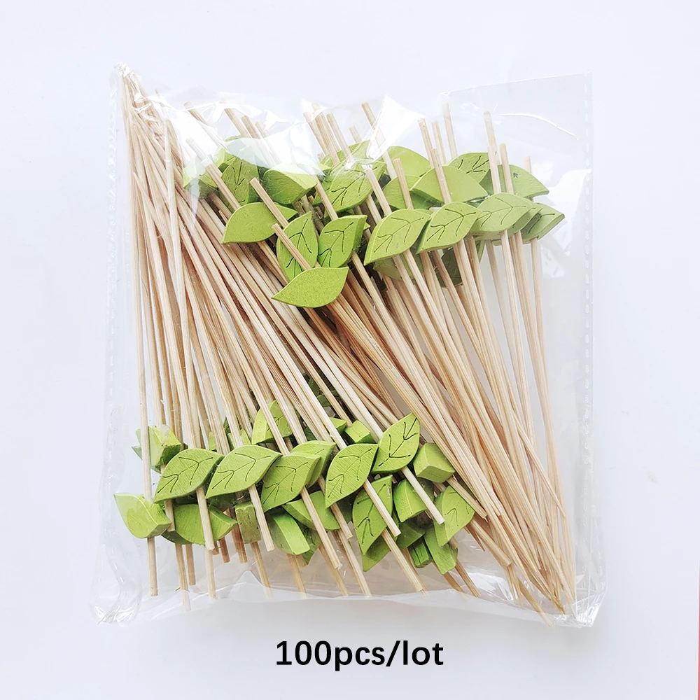 

Одноразовые бамбуковые шпажки Monstera 100 шт