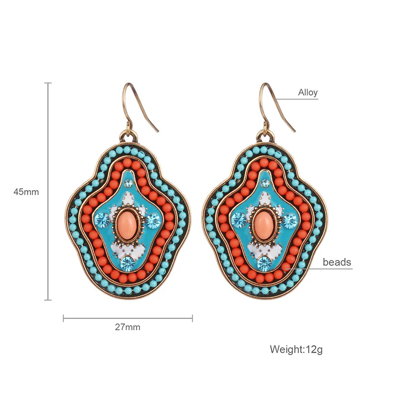 Новые богемные серьги винтажные ювелирные изделия висячие для женщин с бусинами