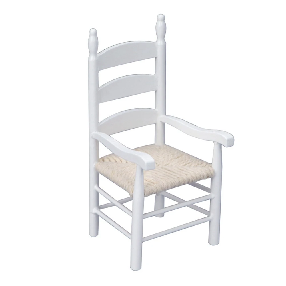

1/12 Dollhouse Miniature Furniture Wooden Chair Armchair Toy for Dollhouse Decor Play Toy Furniture Toys Kid Toy