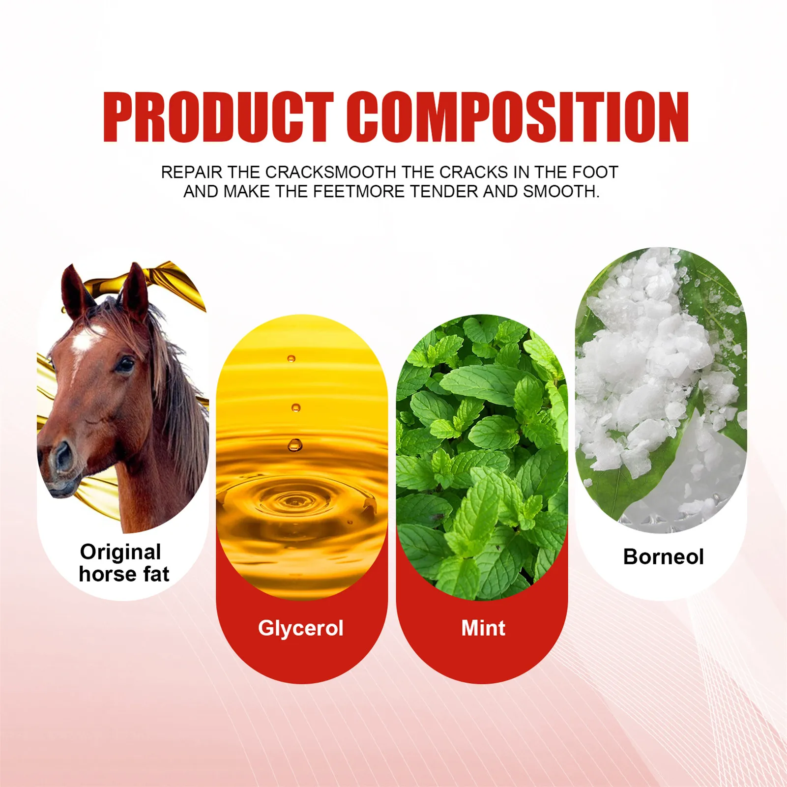 

Foot Cream For Dry Cracked Heels Horse Oil Foot Cream 50g Moisturizer Foot Care CreamAnti Cracking Foot Cream For Women Men