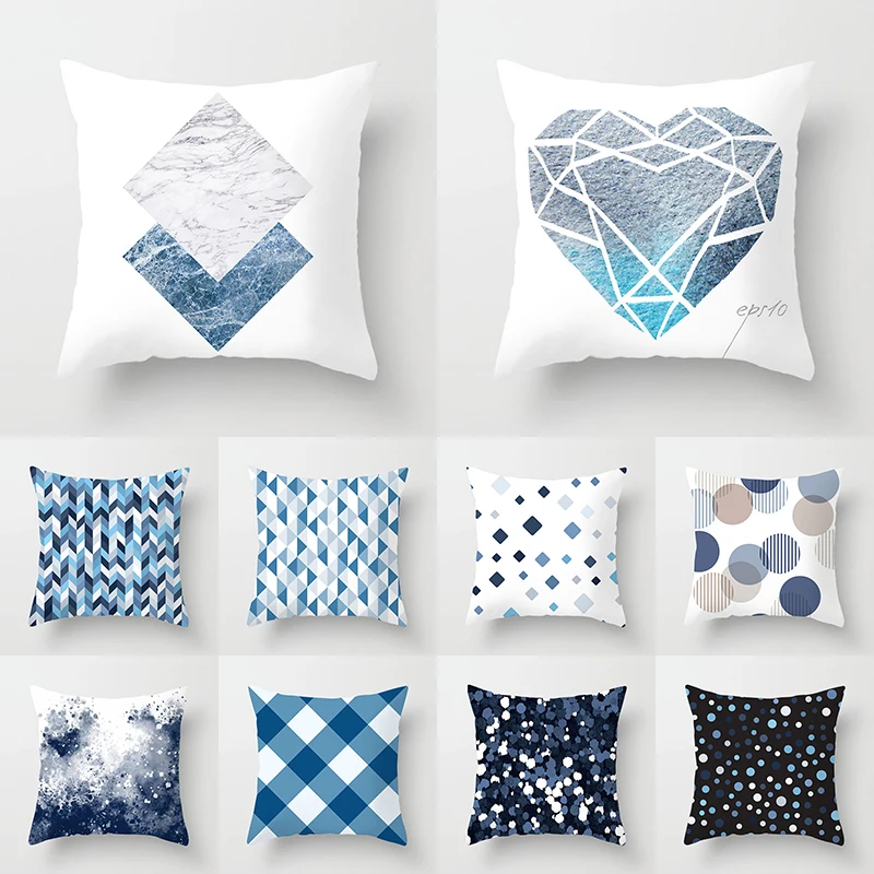 

Fashion Wathet Decorative Pillowcases Soft Short Plush Cushion Cover For Home Decor Sofa Throw Pillows Case Fundas Para Cojines