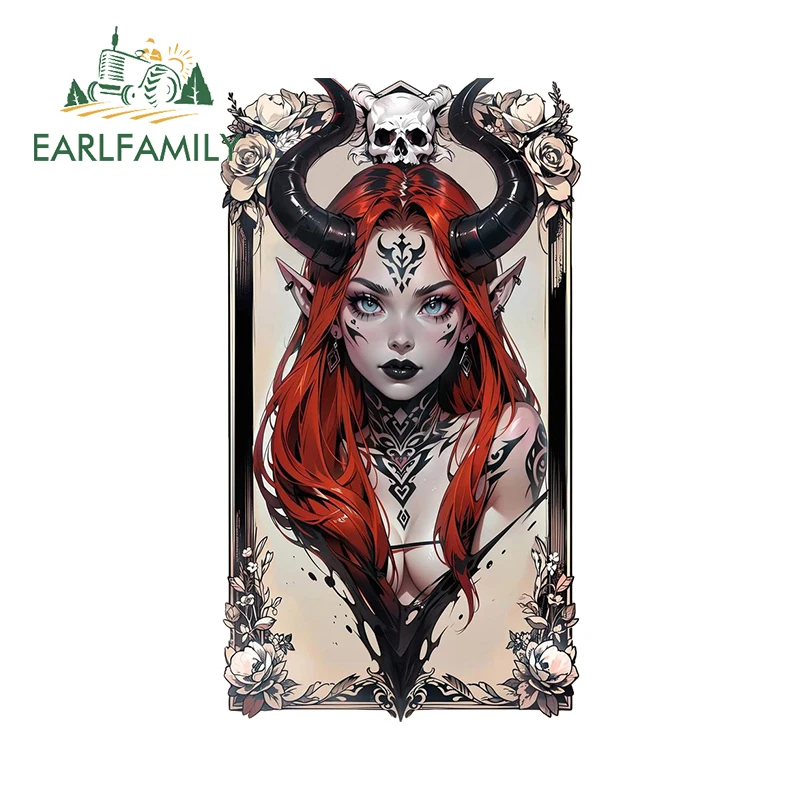 

EARLFAMILY 13 см × 7,3 см, мечта дьявола, мечтательный Ретро дизайн, наклейки, солнцезащитный, устойчивый к царапинам, Стайлинг автомобиля