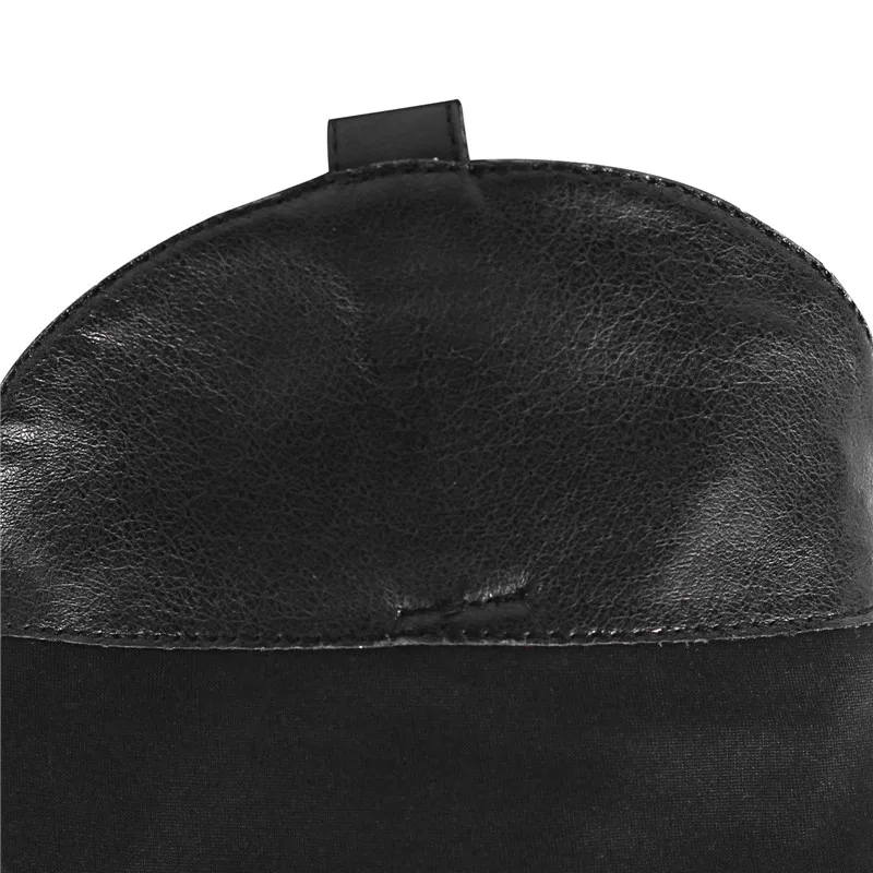 Onlymaker Women's Black Pointed Toe  Embroidery Spider Webs Metal Pointed Toe  Fashion Handmade Female Cowboy Boots